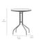Flash Furniture Lila 23.75in Round Glass Top Metal Table with 2 Silver Aluminum Slat Stack Chairs TLH-071RD-017CSV2-GG - alternate 3